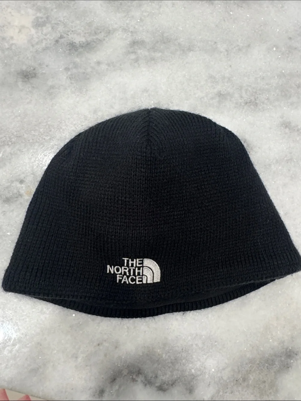 The North Face Black Logo Knit Beanie - Unisex EUC